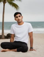 Massari Pure White 180 GSM Tee – Timeless Comfort, Everyday Essential